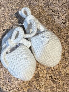 Handmade Baby Knit Booties in Light Blue